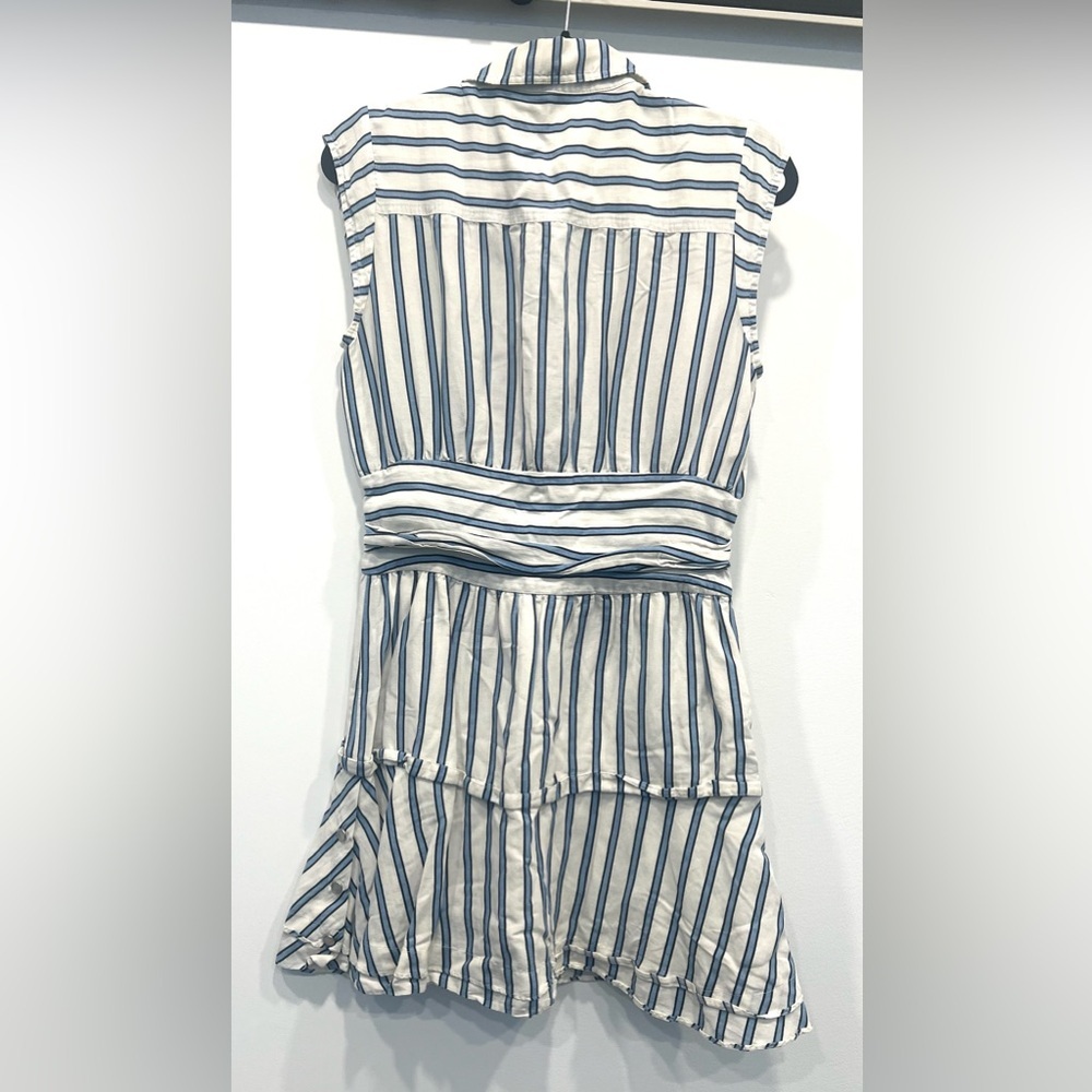 Derek Lam 10 Crosby Striped Tie Waist Shirt Dress Size 8 - Picture 8 of 10